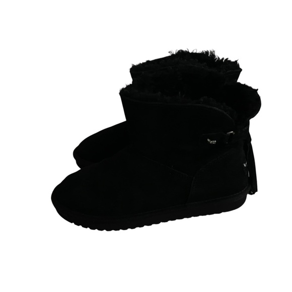 uGG Koolaburra Black Ankle Boots with Shearling Size 8 - Picture 4 of 9